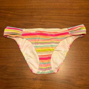 Victorias Secret Stripe Bikini Bottoms | Medium